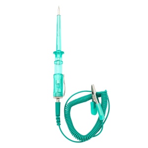 tester circuite auto verde vedere verticala cu cablul in jos