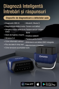 detalii compatibilitate si functionalitati afisate in aplicatie techstar da200