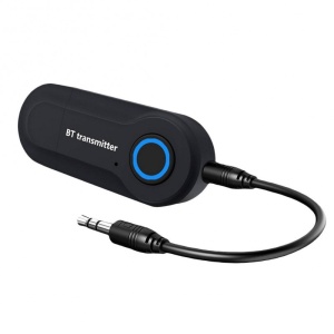 adaptor audio bluetooth Techstar T12 5.0 cu microfon AUX 3.5mm negru