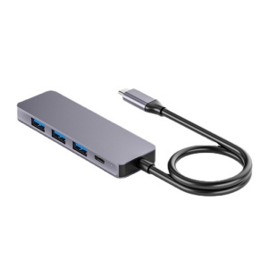 Adaptor Hub Multifunctional 5 In 1 Techstar® ZFZ5IN1B, USB-C, 1 X USB 3.0, 3 X USB 2.0, PD Port, Compatibil PC, Memorie USB, HDD Extern, Argintiu - Img 5