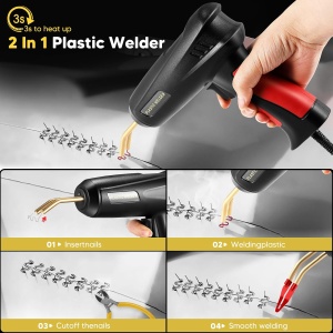 Aparat sudura plastic Techstar 200W utilizare practica la reparare element plastic auto