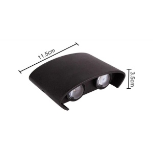 Aplica Exterior Techstar® LED Light C20, Putere 4W, A+, Rezistenta la Apa si Praf, Alb Rece, 6000K, Aluminiu, Negru - Img 7