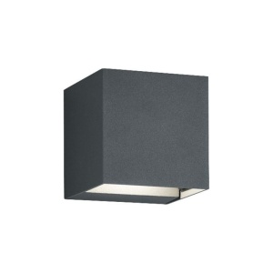 aplica LED patrata Techstar Cube negru pentru iluminat perete exterior
