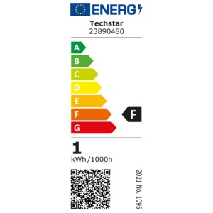 eticheta energetica aplica led techstar lumina calda 6w alb