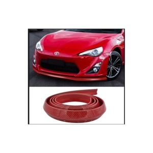 Banda Protectie Rosie Spoiler, Bara Tuning Auto Universala din Cauciuc Model Fibra de Carbon 2.5 M - Img 5