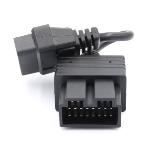 Adaptor KIA 20 pini la OBD2 16 pini, vedere laterală detaliată