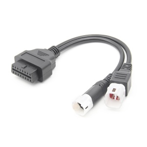 cablu adaptor Yamaha Techstar OBD2 cu mufe 3 pini si 4 pini la 16 pini