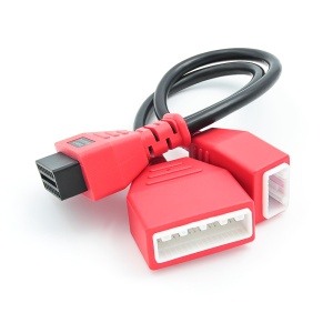 Adaptor OBD2–Nissan 16 + 32 pini, cablu rulat pentru depozitare