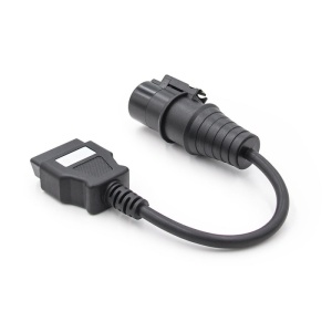 Cablu scurt adaptor Iveco 30 pini la OBD2, conectori detaliați