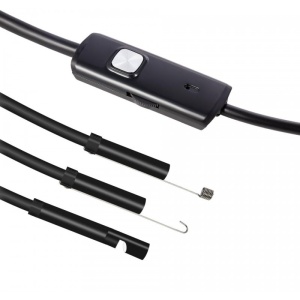 Camera Endoscop Techstar® EN10, Flexibila, IP67, Iluminare LED, MicroUSB, Magnet, Carlig, Oglinda, 1m - Img 1
