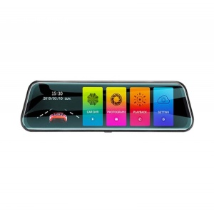 Camera Tip Oglinda Techstar® Z78, Dubla, Night Vision, Inregistrare Ciclica, Camera Marsarier, Rezolutie Full HD Si 1080P Spate, Negru - Img 3