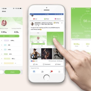 Cântar smart Techstar compatibil telefoane - Negru, măsoară până la 180kg, aplicație dedicată