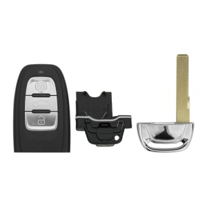Set complet carcasa si lama cheie auto Techstar, compatibil Audi, 3 butoane