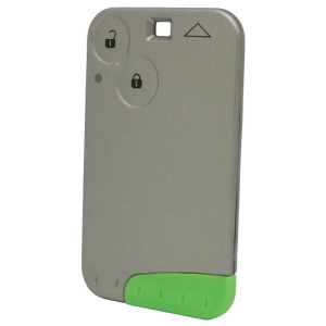 Carcasa cheie auto Renault Clio Megane Scenic gri cu colt verde