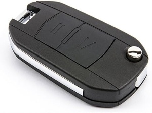 Carcasa cheie auto Techstar transformatoare upgrade flip 2 butoane cu lama HU100 compatibila Opel Corsa Astra Meriva Zafira vedere inchisa