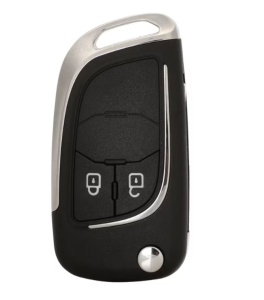 Carcasa cheie auto tip briceag Techstar pentru Opel Vauxhall Chevrolet 2 butoane elemente cromate – butoane vizibile