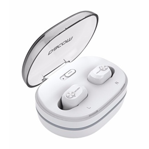 Casti Bluetooth Dacom K6H Pro TWS, Bluetooth 5.0, True Wireless Stereo Pentru iOS si Android, HD Mic, Alb - Img 1
