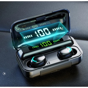 Casti F9 Smart Techstar®, Wireless, Bluetooth V5.0, SplashResistent, Touch, iOS, 1200mAh, Android, Negru - Img 9