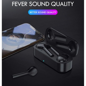 Casti Techstar® TWS TW08, Wireless si Bluetooth V5.0, Waterproof, Negru, HiFi, Anynet - Img 3