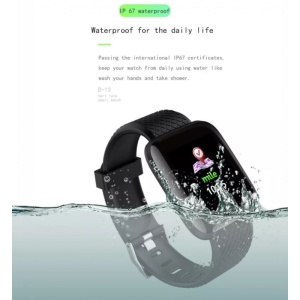 Ceas Smartwatch Techstar® D13, Negru, Bluetooth 4.0, Compatibil Android & iOS, Unisex, Rezistent la Apa - Img 6