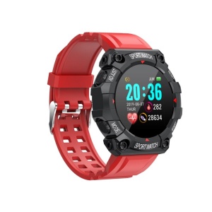 Ceas Smartwatch Techstar® FD68, 1.3" IPS, Design Sport, Bluetooth 4.0, Monitorizare Tensiune, Puls, Rosu - Img 2