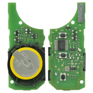 Cheie auto completa Techstar Land Rover Range Rover Discovery 3 butoane 433mhz 7941 cip baterie reincarcabila vedere placa electronica fata verso
