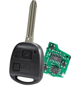 Cheie Auto Programabila 433MHz, cu 2 Butoane, Cip ID67, Compatibila Toyota Yaris, Rav4, Avensis, Corolla, Celica, Prado, Kluger – P/N: 50171, 42050