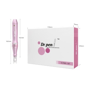 DermaPen Techstar® Dr Pen M7, 2 Capete de Rezerva, Ace Otel Inoxidabil, Corp Aliaj, Ergonomic, Regenerare Piele, Lifting, Viteza Reglabila, 5 Viteze, Rose - Img 7