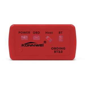 Adaptor OBD2 KONNWEI KW902, eticheta specificatii, rosu