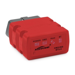 Adaptor diagnoza auto OBD2 KONNWEI KW902, vedere porturi, culoare rosu