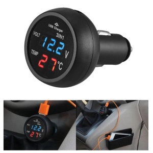 Accesoriu auto Techstar USB - Monitorizare voltaj și căldură, design compact