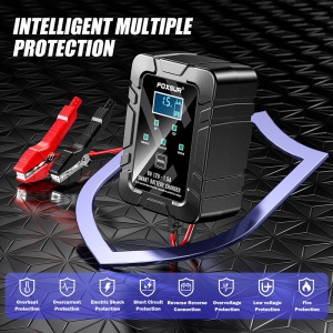 Ecran activ si valori tensiune pe incarcator auto Foxsur