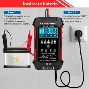 Cutie ambalaj incarcator auto inteligent Konnwei RC-10