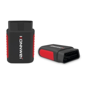 Adaptor OBD2 Konnwei Kdiag negru rosu vedere laterala