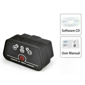 Cutie ambalaj interfata diagnoza auto Vgate iCar2 negru cu specificatii