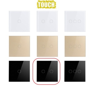 gama culori intrerupator touch techstar negru gold alb