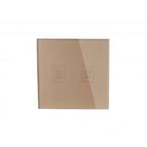 Panou frontal intrerupator touch Techstar TG02 auriu design modern
