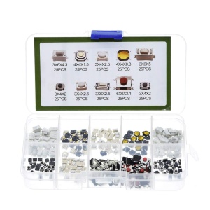 Kit Techstar cu 10 modele de micro-switch-uri SMD, cate 20 bucati din fiecare model