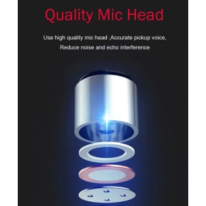 Microfon USB Techstar negru cu captare audio 360°, tehnologie profesionala pentru studio si chat