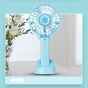 Mini Ventilator Techstar®, Alimentare USB si Acumulator 18650, 3 Viteze, 4.5W, Albastru - Img 4