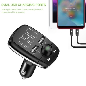 Modulator FM Auto Wireless T50 Car Kit Bluetooth MP3 Player Dual Usb Port - Img 7