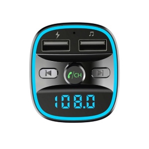 Modulator FM Techstar® T25, Wireless, Bluetooth 5.0, Microfon Integrat, Quick Charge, Slot MicroSD, Ambient Light - Img 2