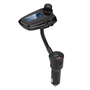 Modulator FM Techstar® T91 NEGRU Quick Charge, AUX, Bluetooth, USB, Micro SD, Transmitator - Img 6
