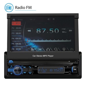 Mp5 Player Auto 1 DIN Techstar® 7100, Ecran Retractabil 7 Inch, Touchscreen, Bluetooth, USB, AUX, TF Card, MirrorLink, Navigatie, Negru - Img 6