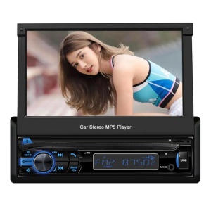 Mp5 Player Auto 1 DIN Techstar® 7100, Ecran Retractabil 7 Inch, Touchscreen, Bluetooth, USB, AUX, TF Card, MirrorLink, Navigatie, Negru - Img 11