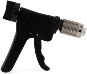 Pistol de deblocare GOSO din metal, vedere laterala, maner ergonomic negru