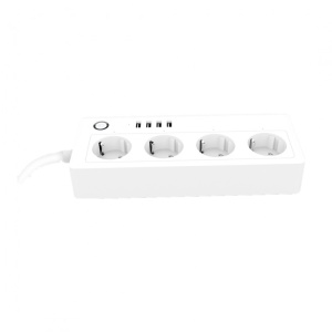 Prelungitor priza smart Techstar A26 wireless 2.4GHz vedere de sus cu prize si porturi USB
