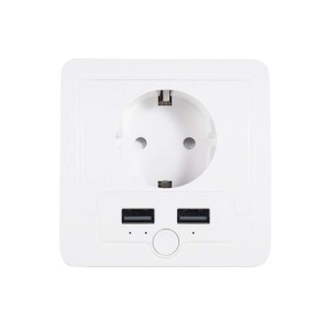 Priza incorporabila smart Techstar M36 wireless 2.4GHz vedere laterala stanga