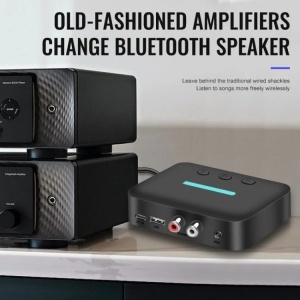 Receptor audio Bluetooth Techstar T88 BT 5.3 conectat la sistem audio, imagine lifestyle