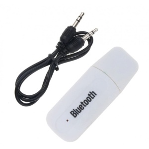 Receptor Audio Adaptor USB Techstar® A2DP cu Jack 3.5mm Transmitator AUX, Alb - Img 1
